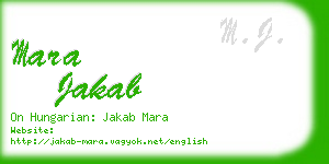 mara jakab business card